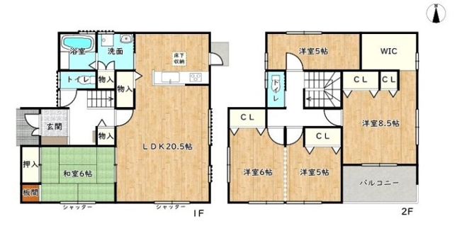 【間取り】 | 姫路市川西台／中古戸建