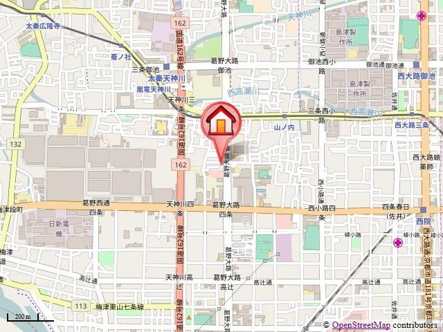 グローアップ京都の地図