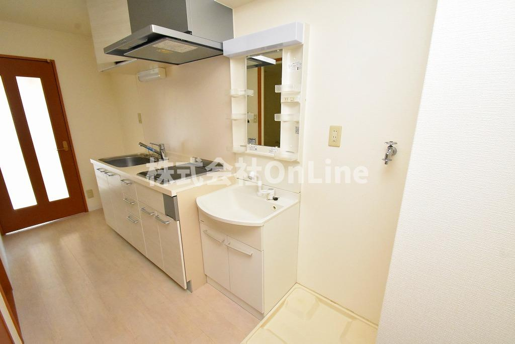 八尾市光町２丁目の賃貸マンションの洗面所