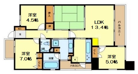 【間取り】 | アーデンタワー新町