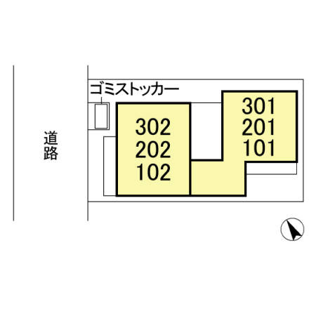 ベルフィーヌ東船橋の区画図