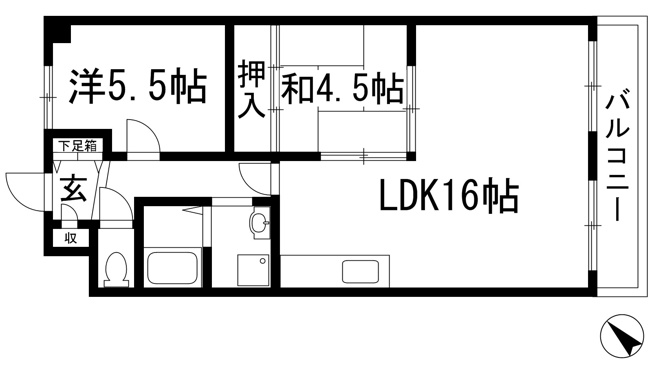 【間取り】 | ビスタ萩原台2号棟