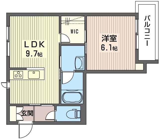 Ronsardの間取り|ネット使用料無料♪エアコン全室完備