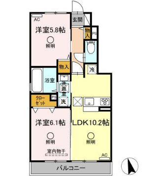 アテリア参番館の間取り
