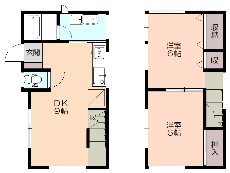 品川区豊町６丁目の一戸建ての間取り
