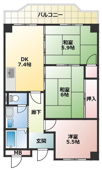 【間取り】 | 新栄プロパティー軽里