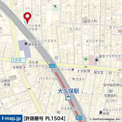 【地図】 | ハイネスプラザ新宿５