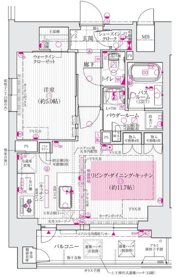 エステムプラザ南船場レジスタの間取り