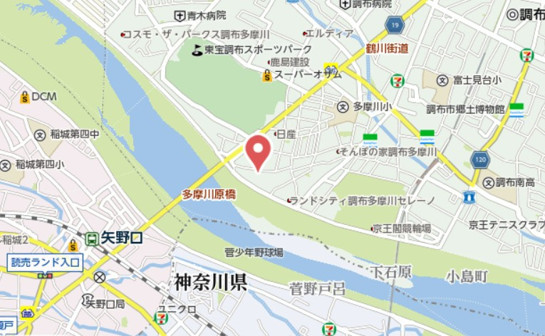 SCENE＋京王多摩川の地図