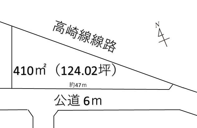 【土地図】 | 深谷市岡 300万 土地
