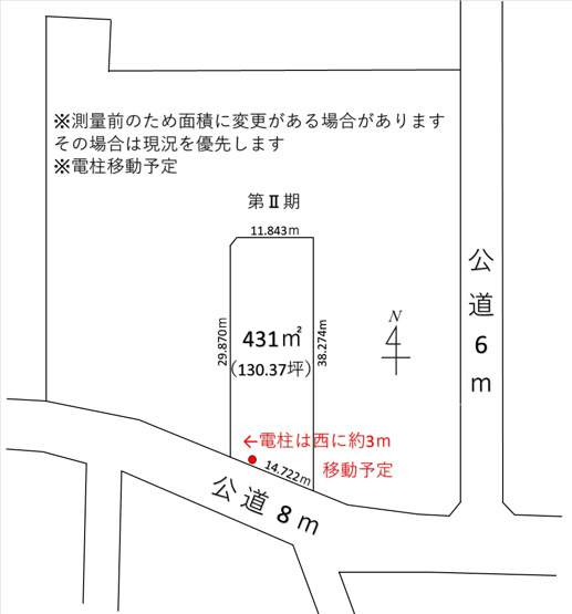【土地図】 | 深谷市岡 650万 土地