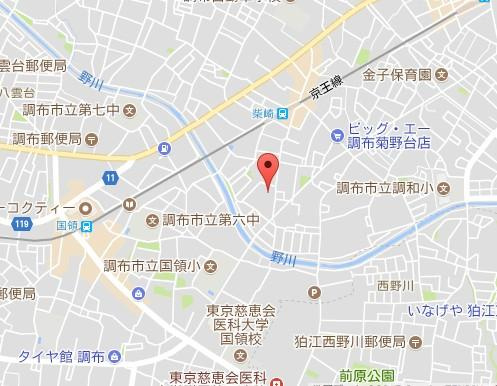 ヒューリックレジデンス調布柴崎の地図