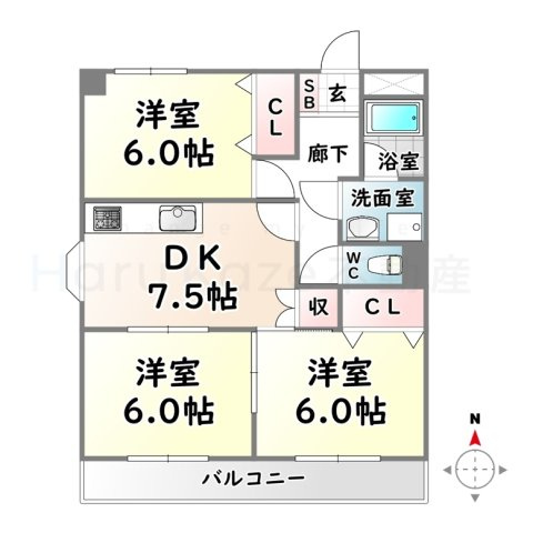 【間取り】 | グランディ大曽根【名古屋市賃貸・管理人常駐】