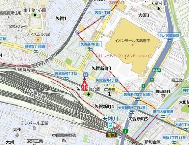 【地図】エマーブル矢賀