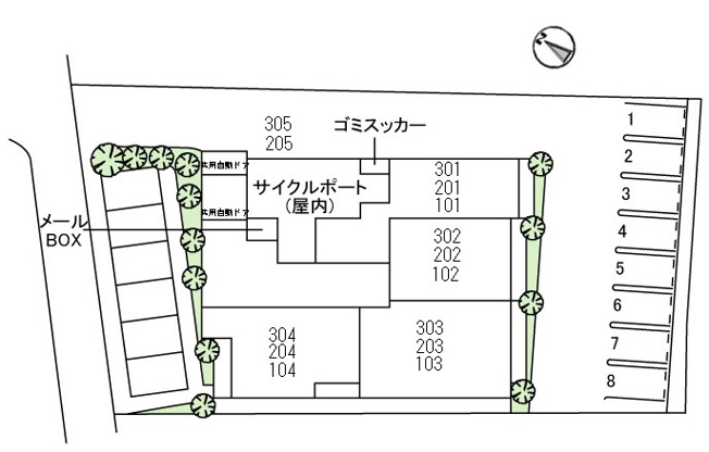 【駐車場】アズール牛田本町