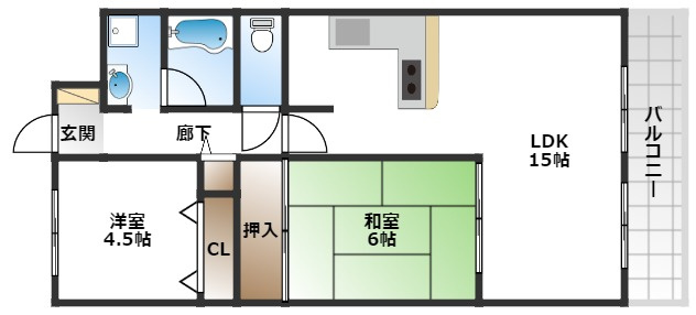 【間取り】 | サンフラッツ南桜塚