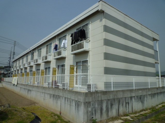 総社市溝口のアパートの外観