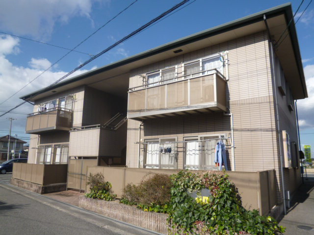 倉敷市茶屋町のアパートの外観