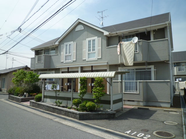 倉敷市茶屋町のアパートの外観