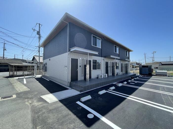 倉敷市福島のアパートの外観