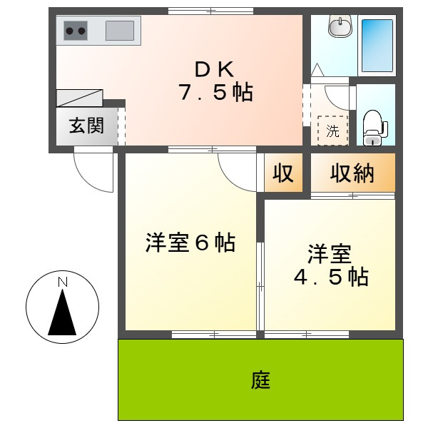 プレジール貝吹の間取り