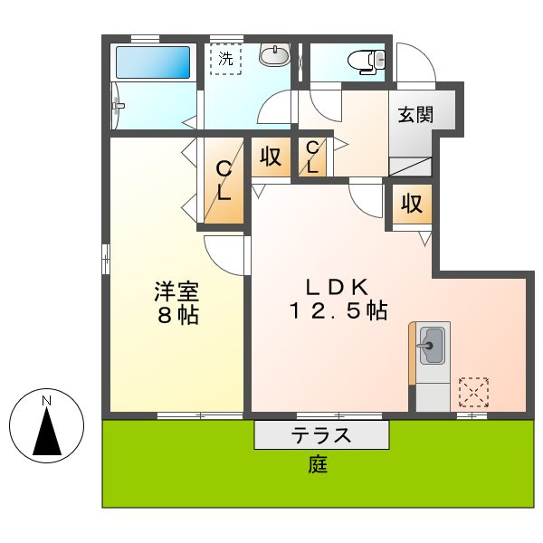 セジュール２１　Ｃの間取り