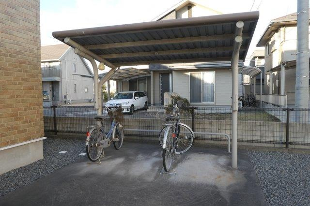 倉敷市茶屋町のアパートのその他共用部分|駐輪場