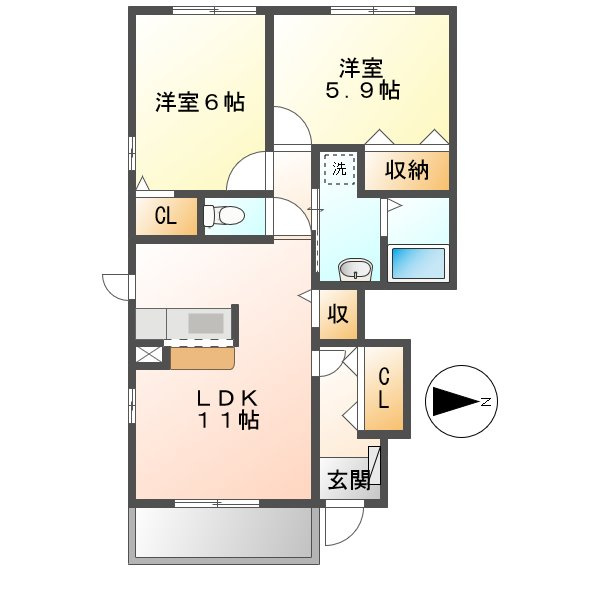 グラシオッソⅡの間取り