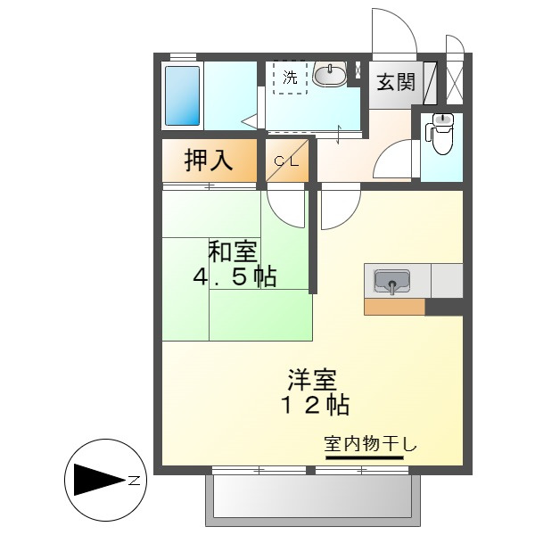 クレイドル浜町の間取り