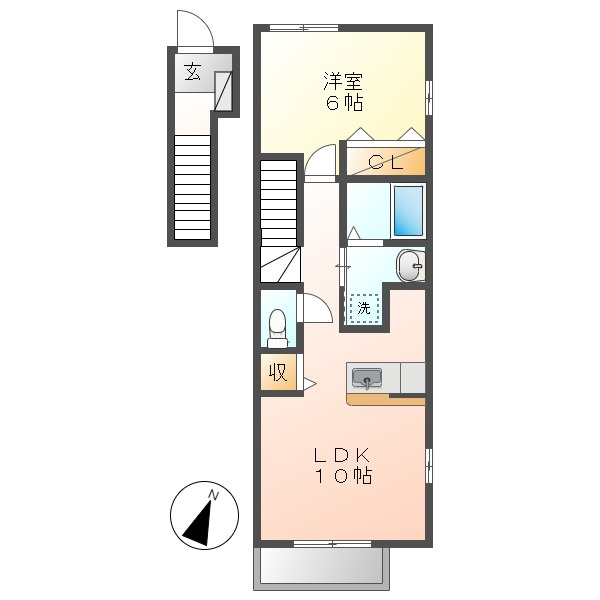 フリーデモリヤAの間取り
