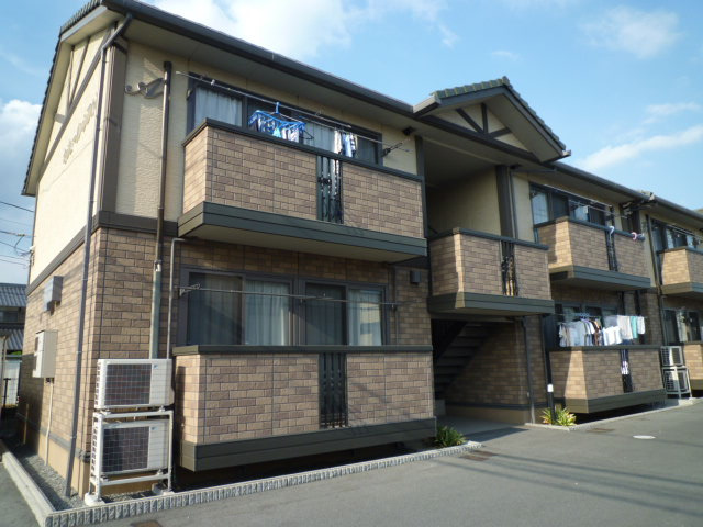 倉敷市茶屋町のアパートの外観