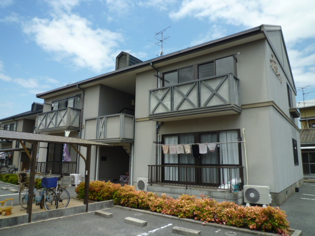 倉敷市羽島のアパートの外観