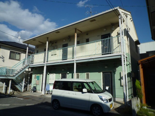 岡山市北区平野のアパートの外観