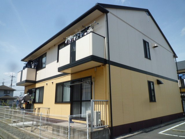 倉敷市福田町古新田のアパートの外観