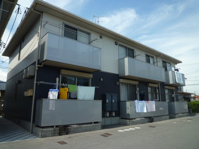 倉敷市水江のアパートの外観