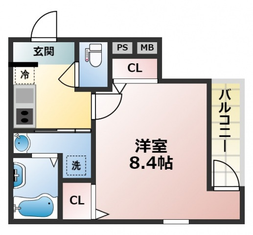 フジパレス城東諏訪Ⅶ番館の間取り