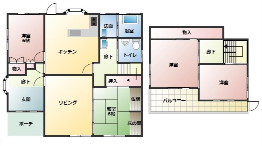 北諸県郡三股町大字宮村の中古一戸建の間取り