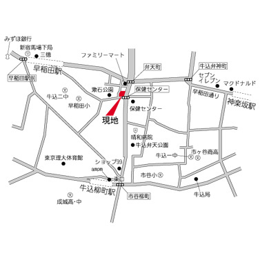 【地図】ＨＦ早稲田レジデンス