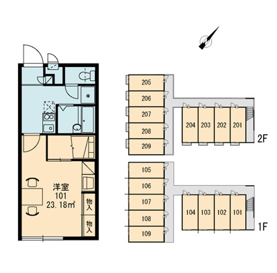 【区画図】 | レオパレスＮＥＯ若草