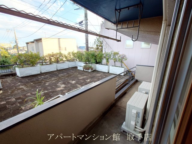 大山アパートのバルコニー