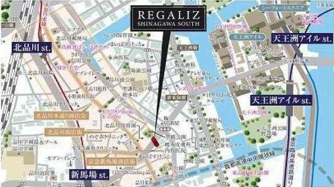 【地図】レガリス品川サウス