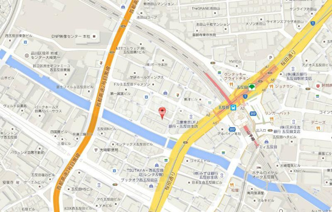 【地図】フェニックス五反田