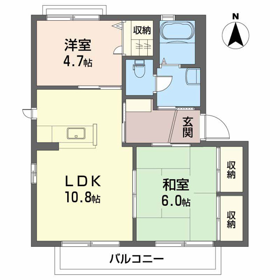 【間取り】 | シャーメゾン北黒田 Ａ棟