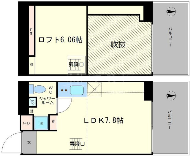 是空NAMBA NISHIの間取り