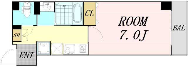 ルシール西三国　仲介手数料無料の間取り