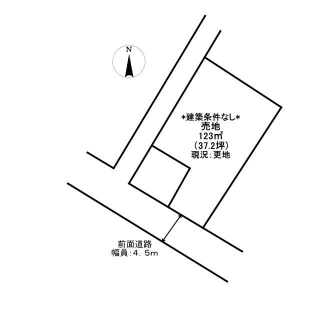 鳥取市気高町八束水土地の土地図