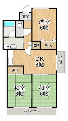 【間取り】 | バルカン富田林