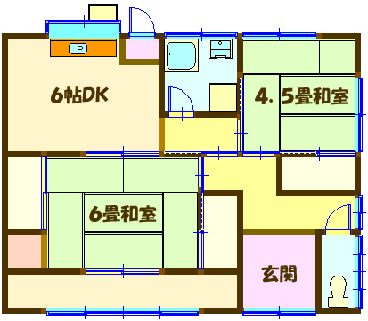 山口市道祖町の一戸建ての間取り