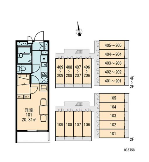 【間取り】 | レオパレス和