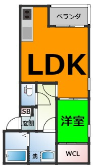 仲介手数料！！Regalest A.K.II16名城公園の間取り